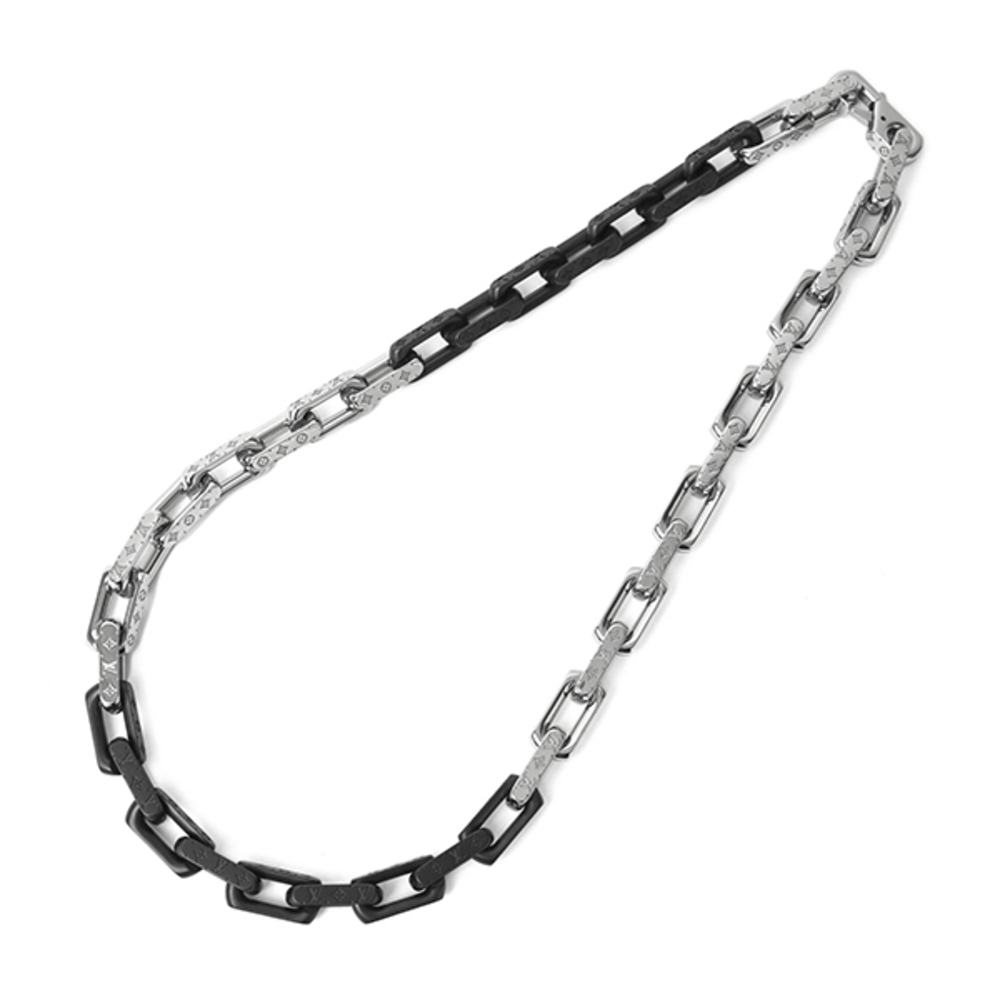 Louis Vuitton Collier Silver Monogram Black Chain Monogram - Picture 6 of 6